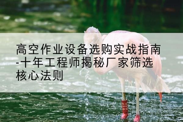 金堂剪叉式升降机厂家-高空作业设备选购实战指南-十年工程师揭秘厂家筛选核心法则