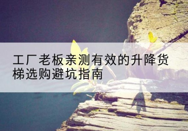 金堂升降货梯怎么选-工厂老板亲测有效的升降货梯选购避坑指南